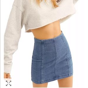 Free People Modern Femme Denim Skirt